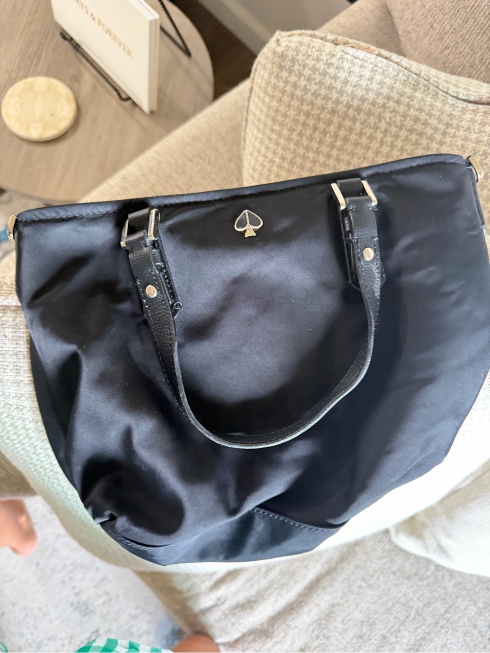 Kate Spade Black Nylon Tote Bag